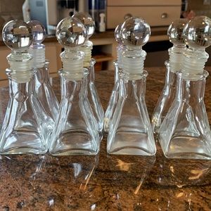 Glass bottles with stoppers